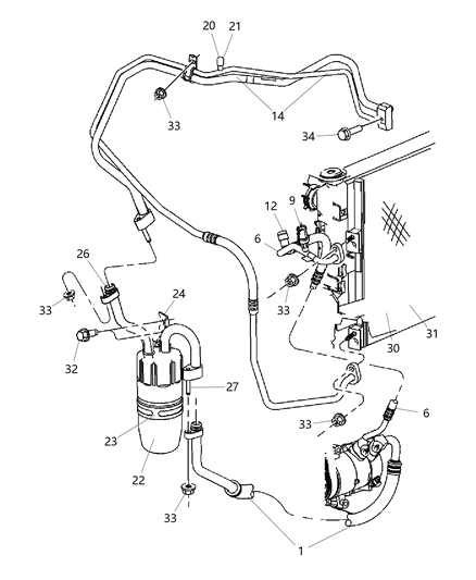 Valve Core A/C Line
