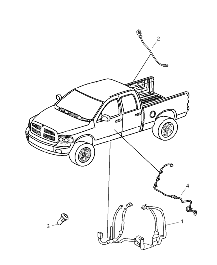 New 2011 Fits Chrysler 1500 Wiring-Body - Part # 68061618AC
