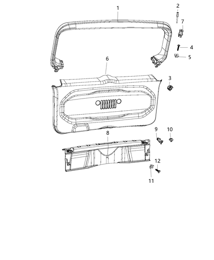 New 2015-2016 Fits Chrysler Renegade Hook-Cargo Net - Part # 5YR60LXHAA