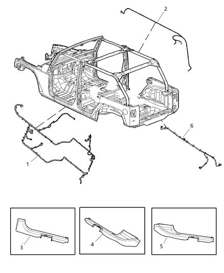 New 2011 Fits Chrysler Wrangler Wiring-Body - Part # 68057766AC