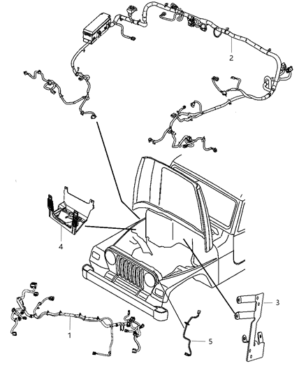 New 2012 Fits Chrysler Wrangler Wiring-Dash - Part # 68083810AD