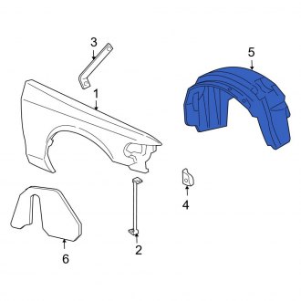 New OEM Front Right Fender Splash Shield Fits, 2003-2011 Ford Crown Victoria - Part # 6W7Z16054A
