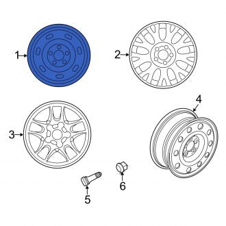 New OEM Wheel Fits, 2006-2009 Ford Crown Victoria - Part # 6W3Z1007BA