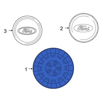 New OEM Wheel Cover Fits, 2003-2011 Ford Crown Victoria - Part # 3W7Z1130EA