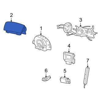 New OEM Instrument Panel Air Bag Fits, 2003-2004 Ford Crown Victoria - Part # 3W7Z54044A74AAB