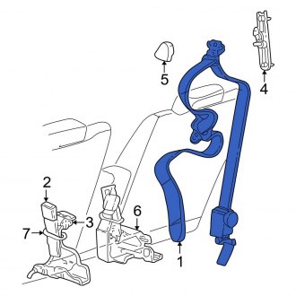 New OEM Rear Right Seat Belt Lap and Shoulder Belt Fits, 2009-2011 Ford Crown Victoria - Part # 9W7Z54611B68AB
