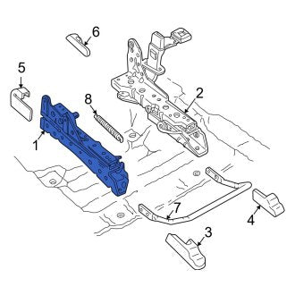 New OEM Right Outer Seat Track Fits, 1998-2011 Ford Crown Victoria - Part # F7AZ5461704AA