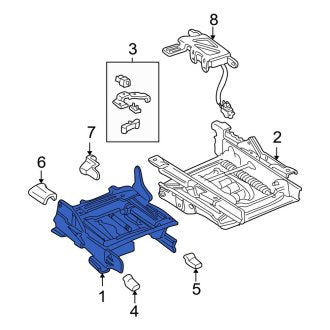 New OEM Right Seat Track Fits, 2006-2011 Ford Crown Victoria - Part # 9W7Z5461710A
