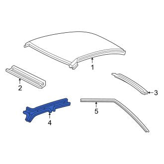 New OEM Right Roof Side Rail Fits, 2003-2011 Ford Crown Victoria - Part # 2W7Z5451180AA