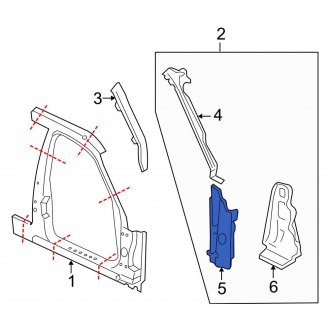 New OEM Right Lower Body A-Pillar Fits, 1998-2011 Ford Crown Victoria - Part # 1W1Z5402038AA