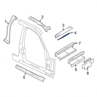 New OEM Inner Rocker Panel Brace Fits, 2003-2011 Ford Crown Victoria - Part # YW1Z5410254AA