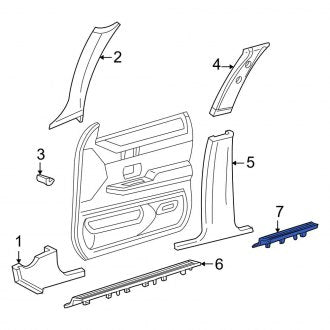 New OEM Front Left Door Sill Plate Fits, 2003-2005 Ford Crown Victoria - Part # 2W7Z5413209AAC