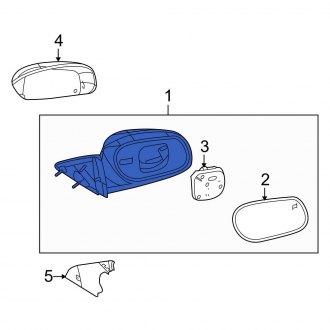 New OEM Front Right Door Mirror Fits, 2009-2011 Ford Crown Victoria - Part # 9W7Z17682A