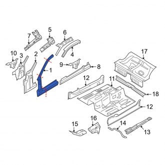New OEM Right Outer Body A-Pillar Fits, 2006-2009 Ford Mustang - Part # 5R3Z76211A10AA