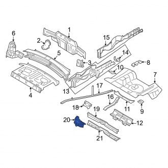 New OEM Left Chassis Frame Reinforcement Fits, 2008-2014 Ford Mustang - Part # 4R3Z63280C07A