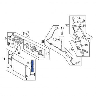 New OEM Left A/C Condenser Seal Fits, 2010-2011 Ford Mustang - Part # AR3Z19E572A