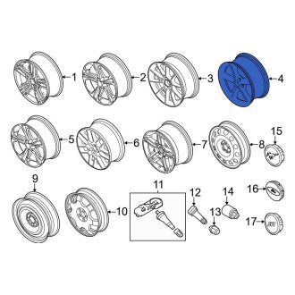 New OEM Wheel Fits, 2011-2014 Ford Mustang - Part # BR3Z1007C