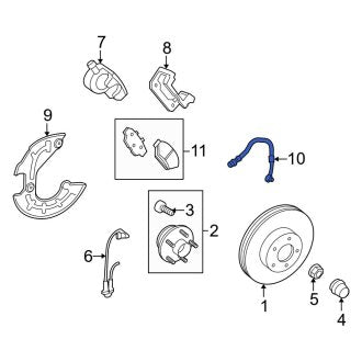 New OEM Front Left Brake Hydraulic Hose Fits, 2012-2013 Ford Mustang - Part # CR3Z2078C