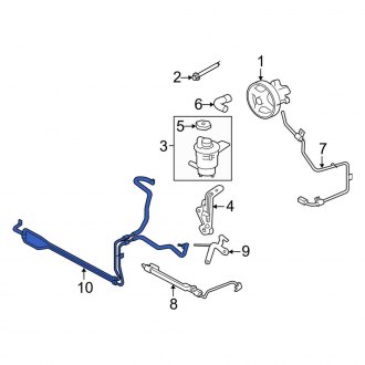 New OEM Power Steering Return Hose Fits, 2010 Ford Mustang - Part # AR3Z3D746C