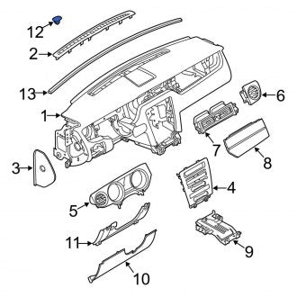 New OEM Instrument Panel Cover Fits, 2012-2014 Ford Mustang - Part # CR3Z5804338BA