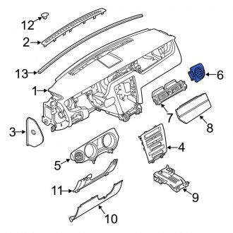 New OEM Right Dashboard Air Vent Fits, 2010-2014 Ford Mustang - Part # AR3Z6304388CA