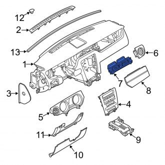 New OEM Left Dashboard Air Vent Fits, 2012-2014 Ford Mustang - Part # CR3Z6304338AA