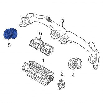 New OEM Left Dashboard Air Vent Fits, 2010-2014 Ford Mustang - Part # AR3Z6304338CA