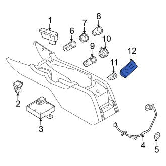 New OEM Audio Auxiliary Jack Trim Plate Fits, 2010-2014 Ford Mustang - Part # AR3Z19C149AA