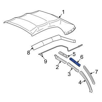 New OEM Right Convertible Top Retainer Fits, 2006-2014 Ford Mustang - Part # CR3Z7651554A