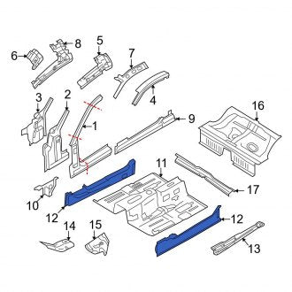 New OEM Left Rocker Panel Fits, 2010-2014 Ford Mustang - Part # AR3Z6310117A