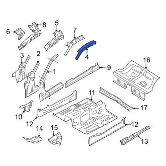 New OEM Left Roof Side Rail Fits, 2005-2014 Ford Mustang - Part # 5R3Z6302505AA