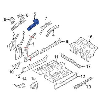 New OEM Left Body A-Pillar Fits, 2010-2014 Ford Mustang - Part # 5R3Z7602505AA