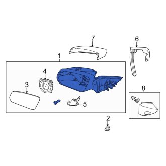 New OEM Right Door Mirror Fits, 2013-2014 Ford Mustang - Part # DR3Z17682CA