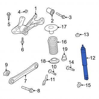 New OEM Rear Suspension Shock Absorber Fits, 2010-2013 Ford Mustang - Part # AR3Z18125H