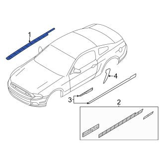 New OEM Right Trim Stripe Tape Fits, 2014 Ford Mustang - Part # DR3Z6320000EAA