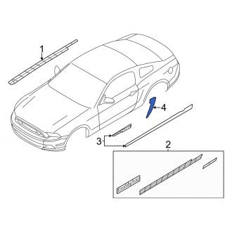 New OEM Right Trim Stripe Tape Fits, 2014 Ford Mustang - Part # DR3Z6320000EAB