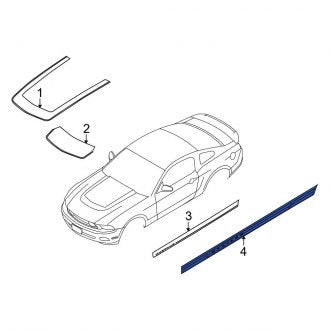 New OEM Right Trim Stripe Tape Fits, 2010 Ford Mustang - Part # AR3Z6320000BH