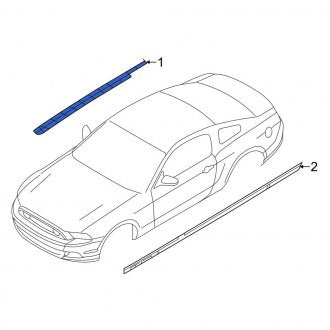New OEM Left Trim Stripe Tape Fits, 2013-2014 Ford Mustang - Part # DR3Z6320001DAC