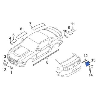 New OEM Lower Trim Stripe Tape Fits, 2010-2013 Ford Mustang - Part # AR3Z6320000HE