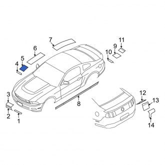 New OEM Left Trim Stripe Tape Fits, 2010-2013 Ford Mustang - Part # AR3Z6320000DAC