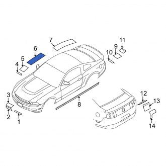 New OEM Right Trim Stripe Tape Fits, 2010-2014 Ford Mustang - Part # AR3Z6320000FB