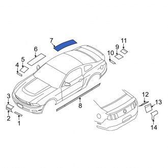 New OEM Trim Stripe Tape Fits, 2010-2012 Ford Mustang - Part # AR3Z6320000BQ