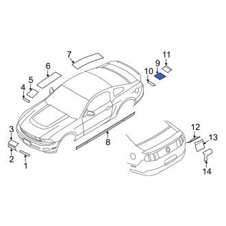 New OEM Left Trim Stripe Tape Fits, 2010-2013 Ford Mustang - Part # AR3Z6320001FJ