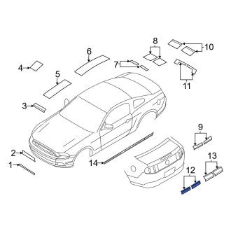 New OEM Trim Stripe Tape Fits, 2013-2014 Ford Mustang - Part # DR3Z6320000AT