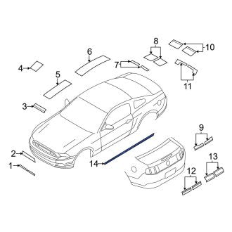 New OEM Trim Stripe Tape Fits, 2013-2014 Ford Mustang - Part # DR3Z6320001CD