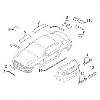 New OEM Trim Stripe Tape Fits, 2013-2014 Ford Mustang - Part # DR3Z6320000EX
