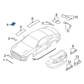 New OEM Trim Stripe Tape Fits, 2013-2014 Ford Mustang - Part # DR3Z6320000AS