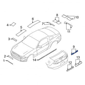 New OEM Trim Stripe Tape Fits, 2013-2014 Ford Mustang - Part # DR3Z6320000AR