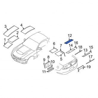 New OEM Trim Stripe Tape Fits, 2011-2012 Ford Mustang - Part # BR3Z6320000AP