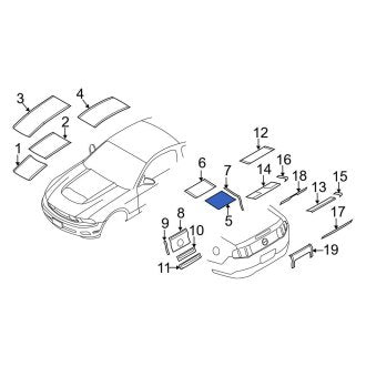 New OEM Trim Stripe Tape Fits, 2010 Ford Mustang - Part # AR3Z6320000BX